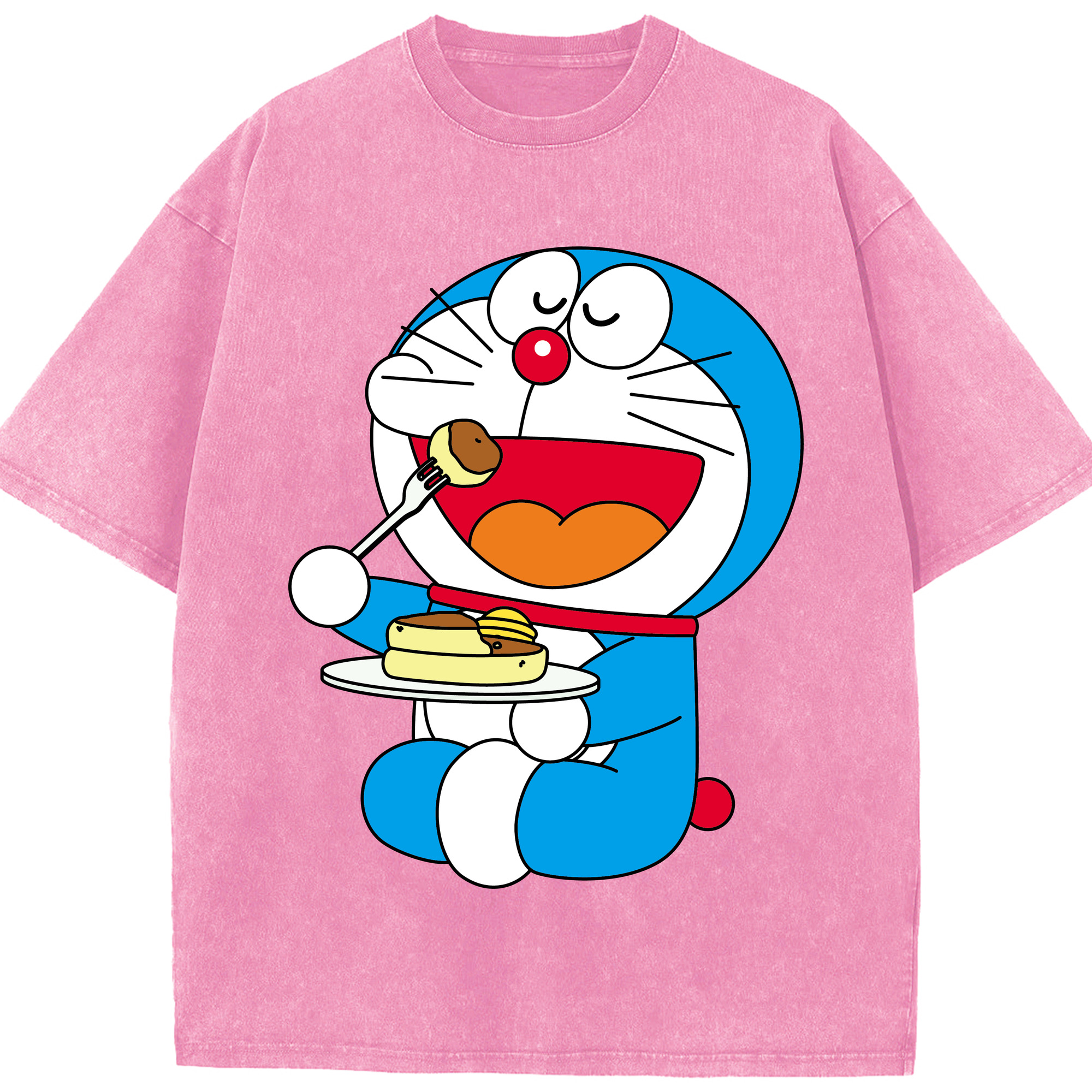 （画像用） ドラえもん Doraemon 綿100% ヴィンテージ風 半袖Tシャツ（フロントプリント）